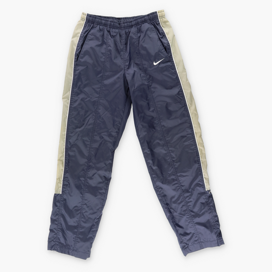 NIKE Embroidered Swoosh Logo Green & Navy Track Pants (S)