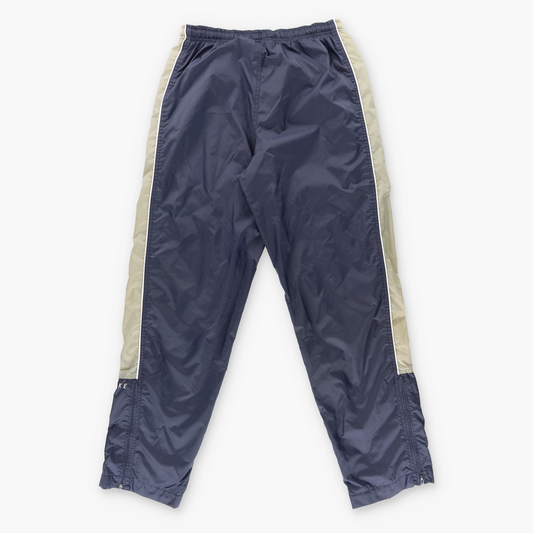 NIKE Embroidered Swoosh Logo Green & Navy Track Pants (S)