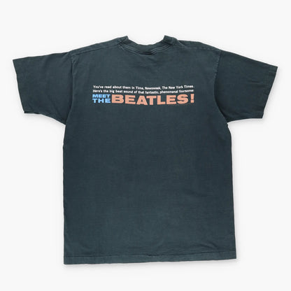 1992 BEATLES 'Meet The Beatles!' USA Made Single Stitch Black Band Tee (XL) - Vintage Sole Melbourne