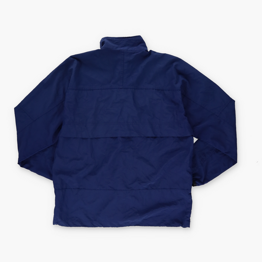 NIKE Embroidered Swoosh Logo Navy & Black Lightweight Windbreaker Jacket (M)