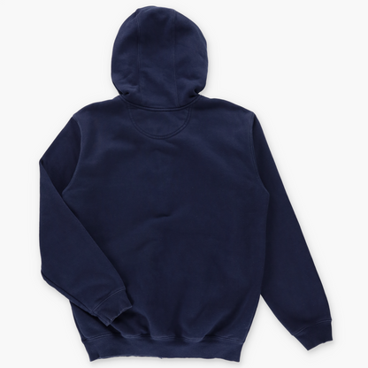 CARHARTT Navy Blue Embroidered Logo Full Zip Hoodie Sweatshirt (M)