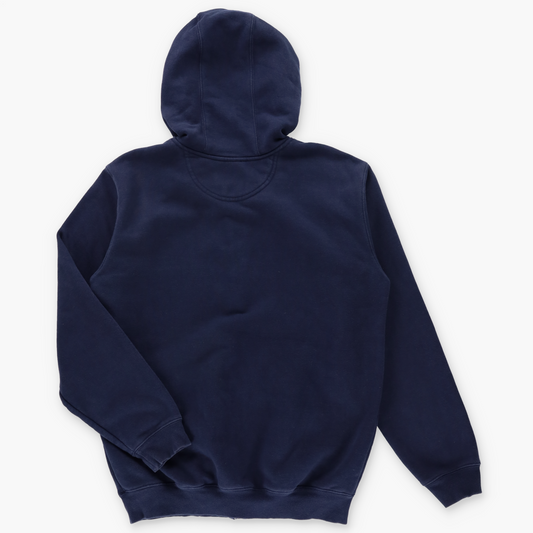 CARHARTT Navy Blue Embroidered Logo Full Zip Hoodie Sweatshirt (M)