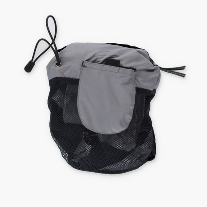 NIKE Black & Grey Reflective Strip Full Zip Convertible Windbreaker Vest (L-XL)