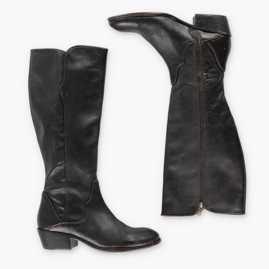 FRYE Carson Piping Tall Leather Boots (9 B)