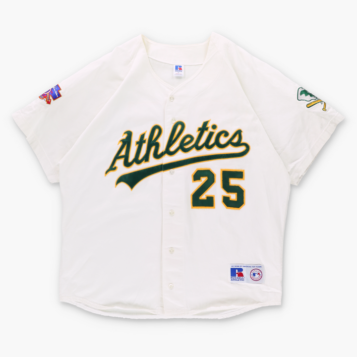 MLB Oakland Athletics Embroidered #25 RUSSELL USA Made Jersey (XL)
