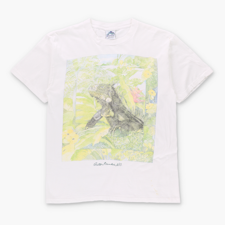Outer Banks Iguana Watercolour Graphic Tee (M-L)