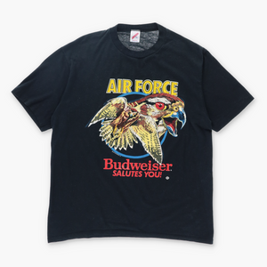 1987 Vintage 'Budweiser Salutes You' Air Force Eagle Tee (XL)