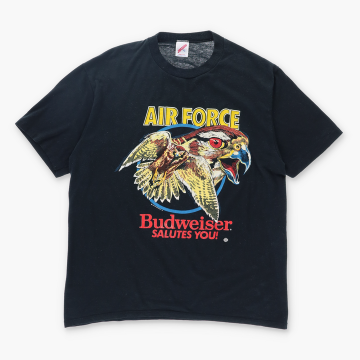 1987 Vintage 'Budweiser Salutes You' Air Force Eagle Tee (XL)