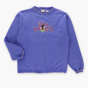 DISNEY Mickey Mouse Embroidered Purple Sweatshirt (L)