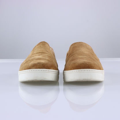PRADA SPORT Brown Suede Slip On Loafers (39)