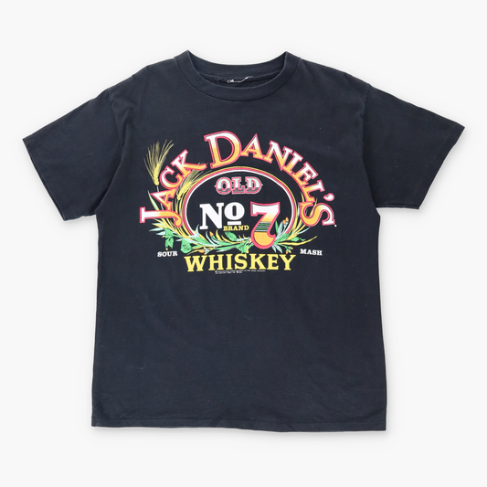 Vintage 90's JACK DANIELS Whiskey Alcohol Single Stitch Black T-Shirt (L) Vintage Sole Melbourne