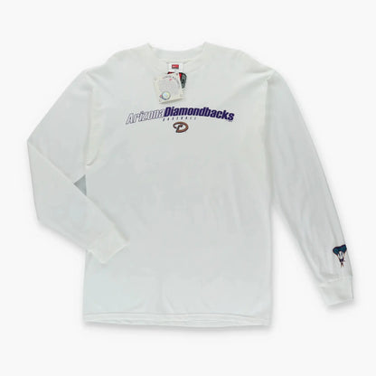 Vintage ARIZONA DIAMONBACKS New With Tags White Long Sleeve Baseball T-Shirt (M) Vintage Sole Melbourne
