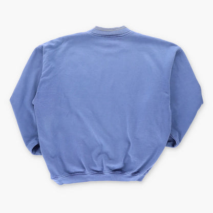 90s QUICKSILVER Embroidered Vintage Blue USA Made Surf Sweatshirt (L)