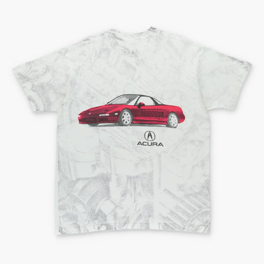 Vintage ACURA Car Tire All Over Print USA Single Stitch T-Shirt (XL) Vintage Sole Melbourne