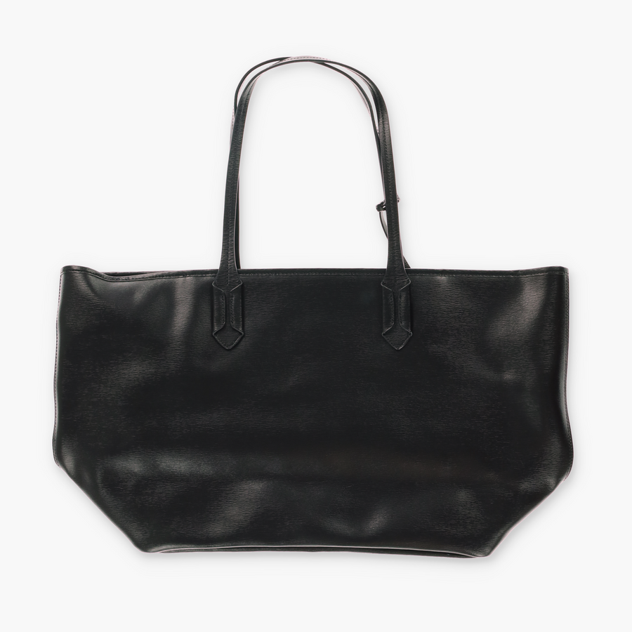 LAUREN RALPH LAUREN 'Classic Tate' Black Leather Tote Bag