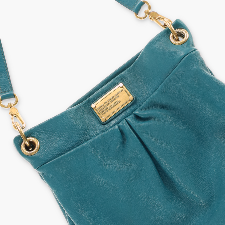 MARC JACOBS 'Q Hillier Hobo' Teal Leather Bag