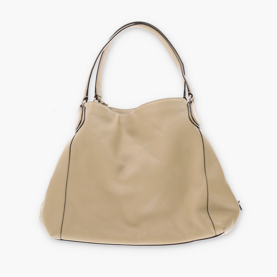 COACH 'Edie' 33547 Beige Leather Hobo Bag