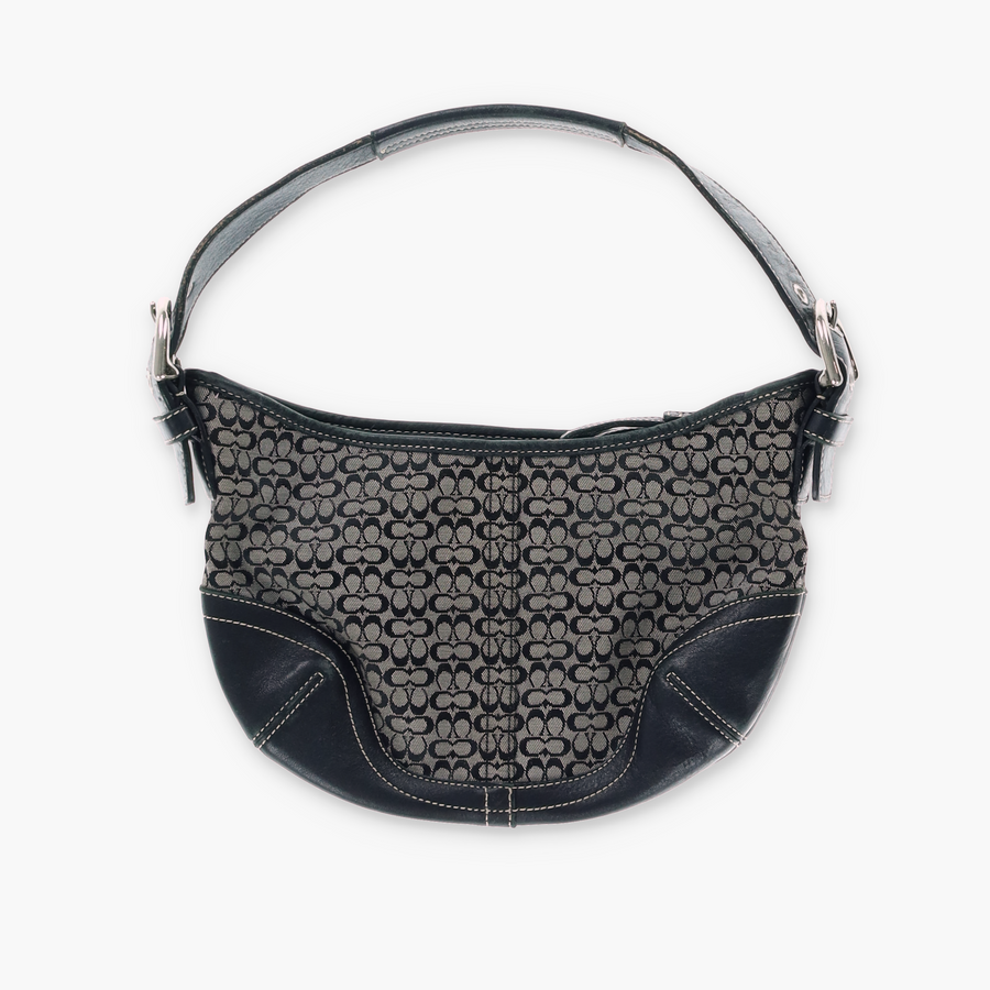 COACH Signature Jacquard 6351 Mini Hobo Bag