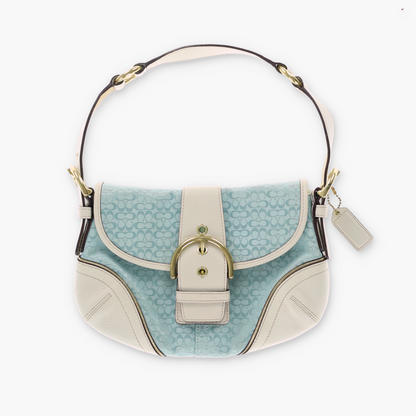 COACH 'Soho' 1457 Signature Blue Jacquard Shoulder Bag