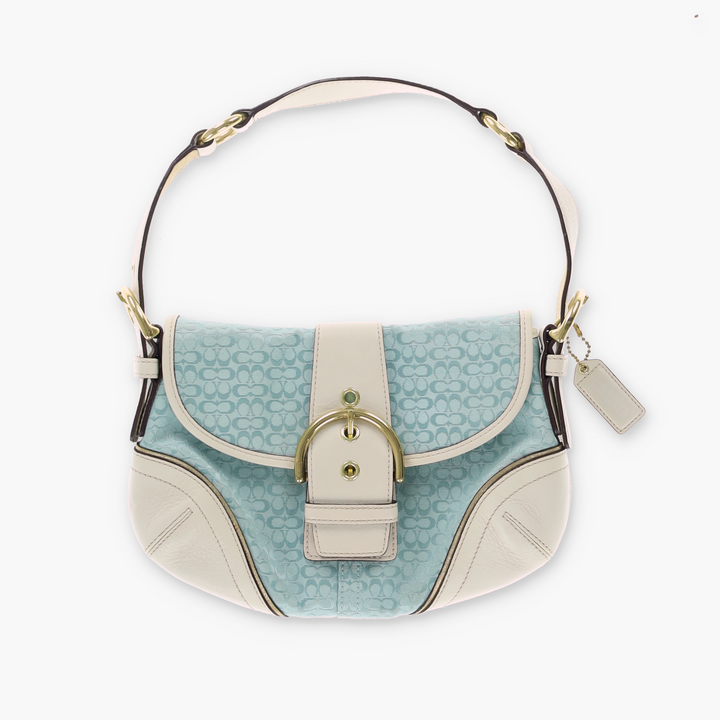 COACH 'Soho' 1457 Signature Blue Jacquard Shoulder Bag