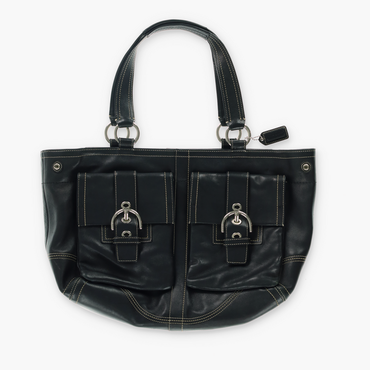 COACH 'Soho Satchel' F06468 Double Flap Pocket Shoulder Bag