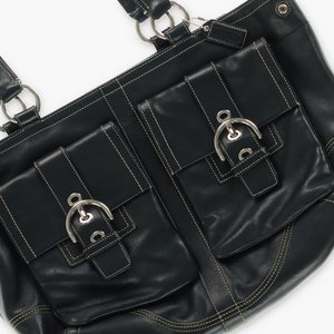 COACH 'Soho Satchel' F06468 Double Flap Pocket Shoulder Bag
