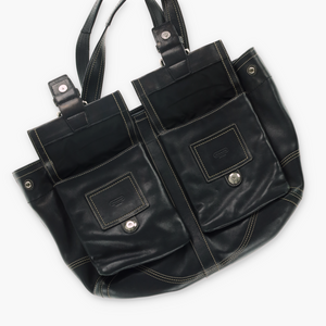 COACH 'Soho Satchel' F06468 Double Flap Pocket Shoulder Bag