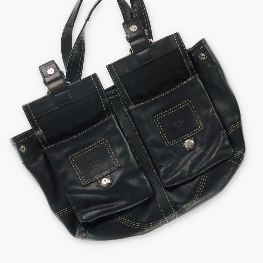 COACH 'Soho Satchel' F06468 Double Flap Pocket Shoulder Bag