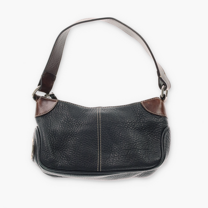 DOONEY & BOURKE Black Brown Leather Shoulder Bag