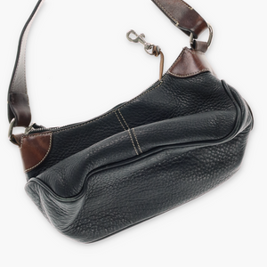 DOONEY & BOURKE Black Brown Leather Shoulder Bag