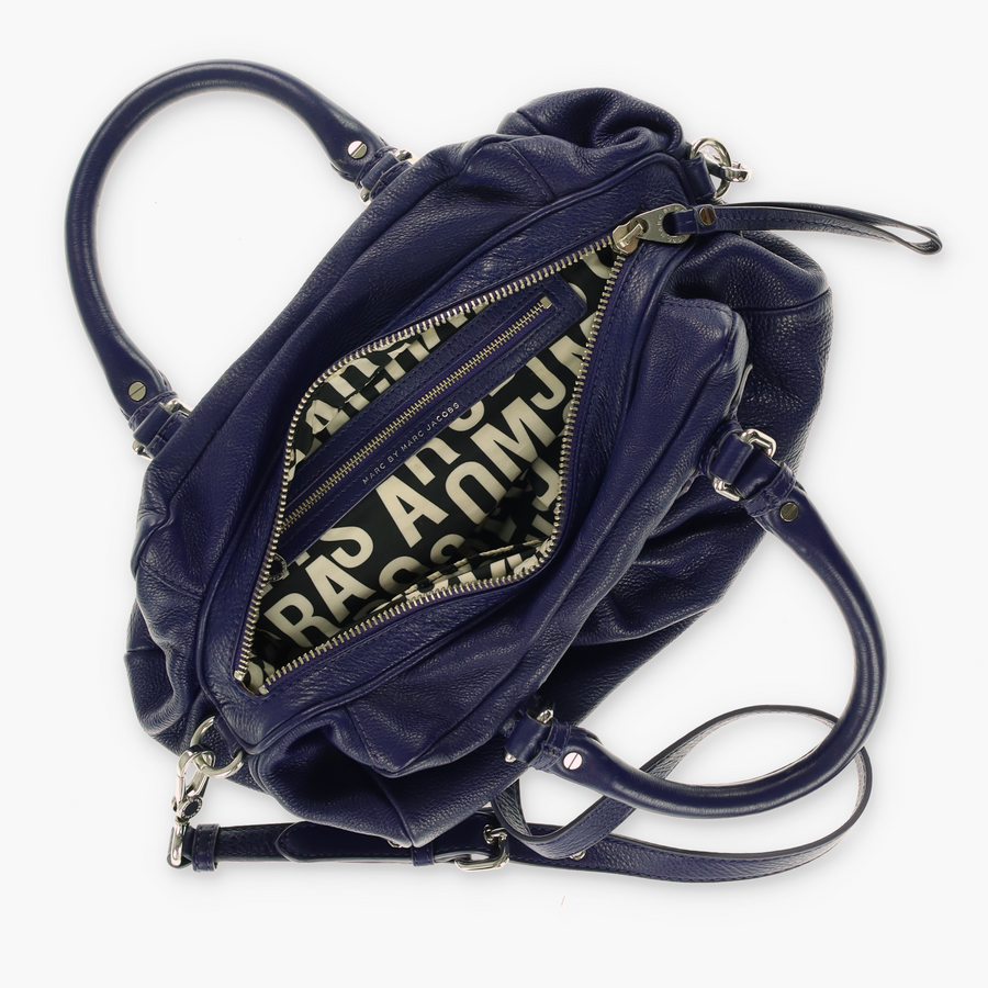MARC JACOBS 'Q Groovee 2 Way' Violet Leather Y2K Bag