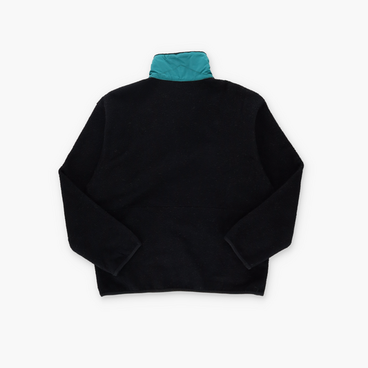 PATAGONIA USA Made Black & Pink 1/2 Zip Fleece Sweatshirt (Women's M)