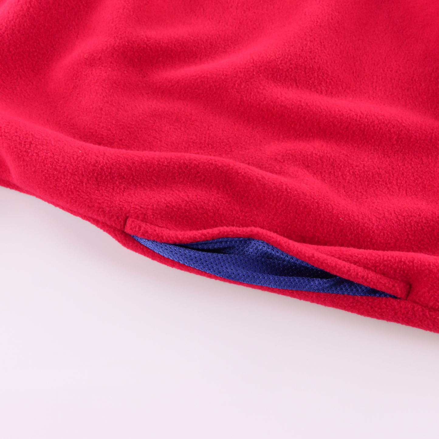 TOMMY HILFIGER Red Embroidered Logo 1/4 Zip Mesh Pocket Fleece Sweatshirt (XL-XXL)