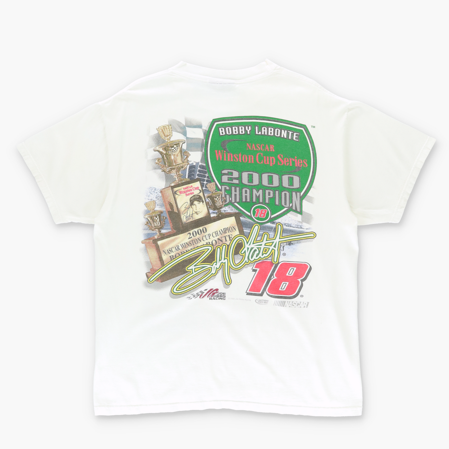 2000 BOBBY LABONTE Winston Cup White Nascar Racing Tee (M-L)