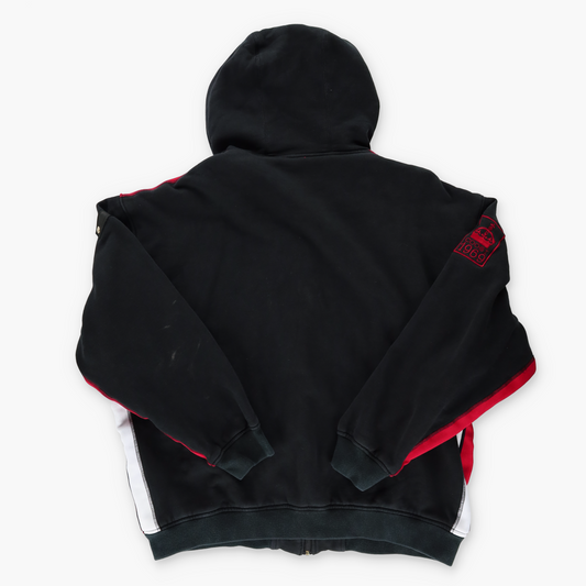 1969 COOGI Y2K Black & Red Gold Detailed Hoodie Sweatshirt (XXL)