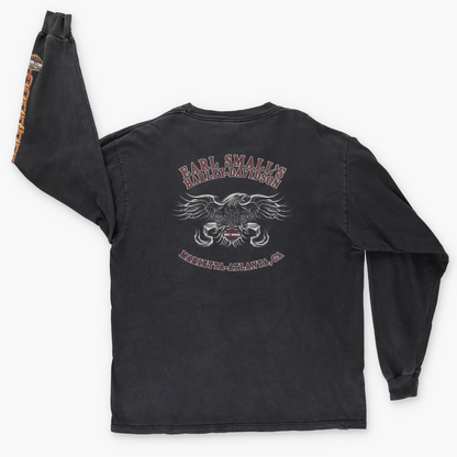 2000 HARLEY DAVIDSON Earl Small's Skull Chain Eagle USA Made Long Sleeve Tee (XL)