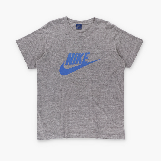 Vintage NIKE 80s Blue Tag Swoosh Logo T-Shirt USA Made (M)