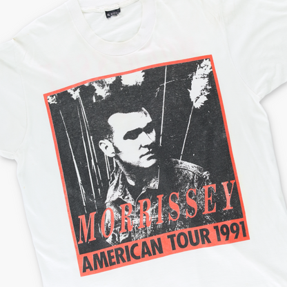 Vintage 1991 Morrissey Debut 'Sold Out' American Tour 50/50 Merch Tee (L)