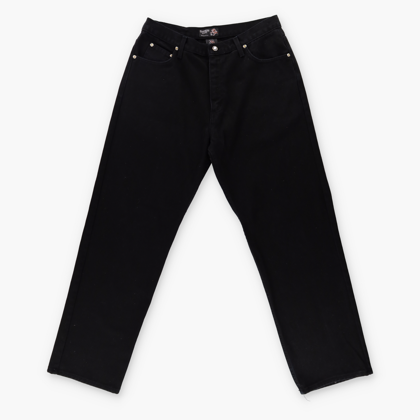 DANESI Embellished Button Black USA Made Jeans (Women's M-L)