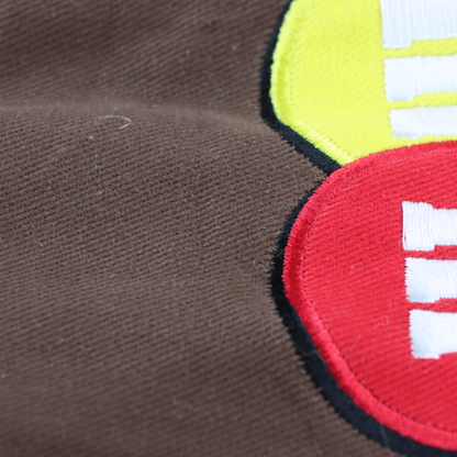KYLE BUSCH M&M's NASCAR Embroidered Patch Brown & Yellow Racing Jacket (XL)