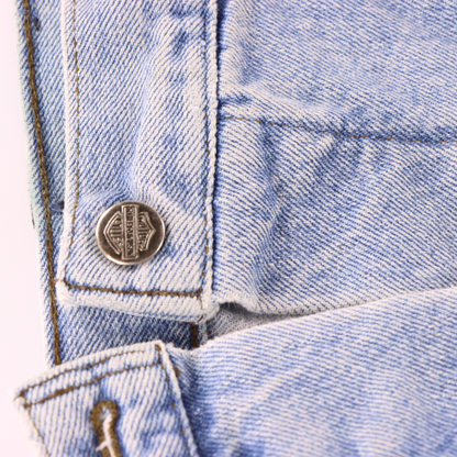 HARLEY DAVIDSON POW/MIA Embroidered Logo Denim Vest Jacket (M-L)