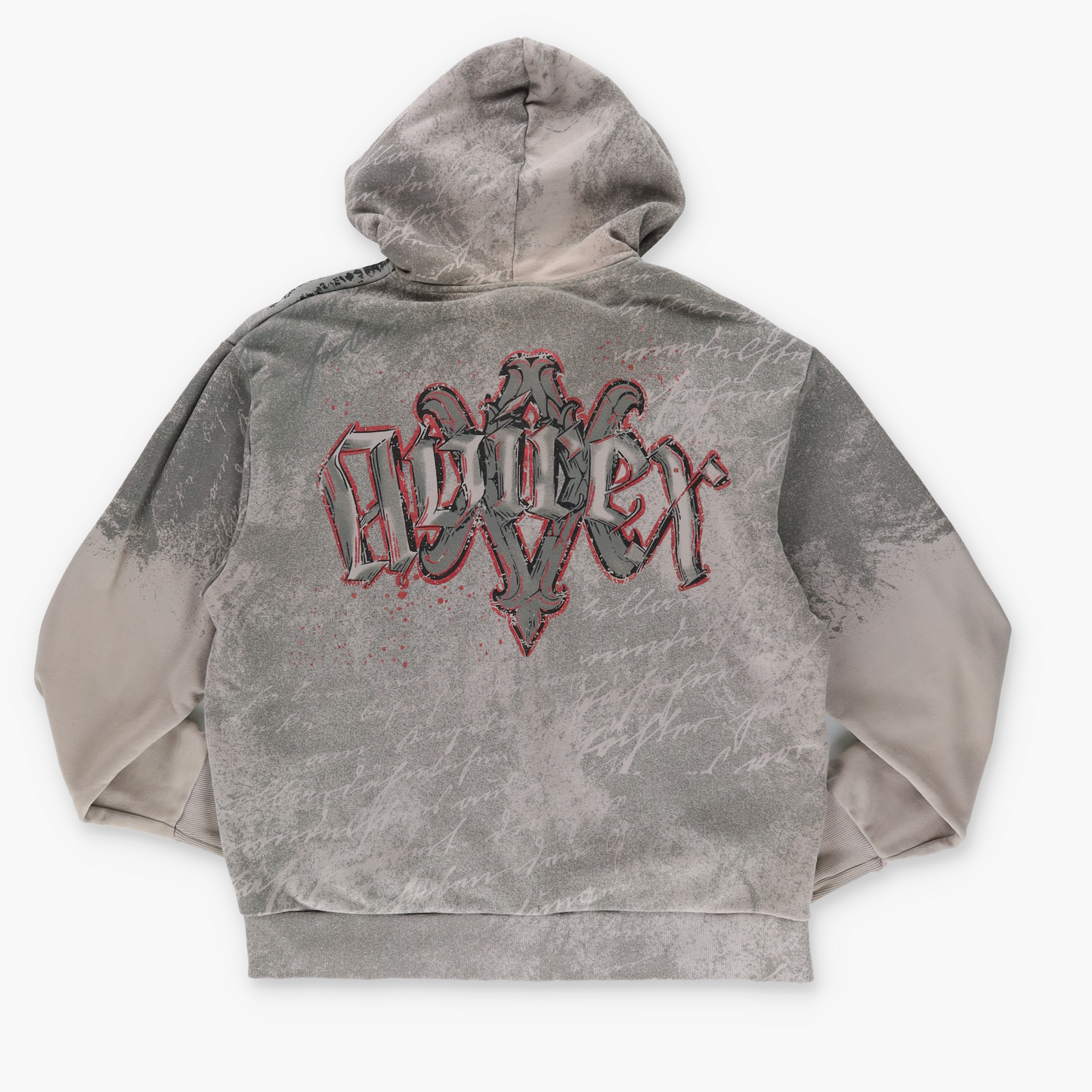 AVIREX Y2K Wing Goth Grunge Zip Up Hoodie Sweatshirt (XL)