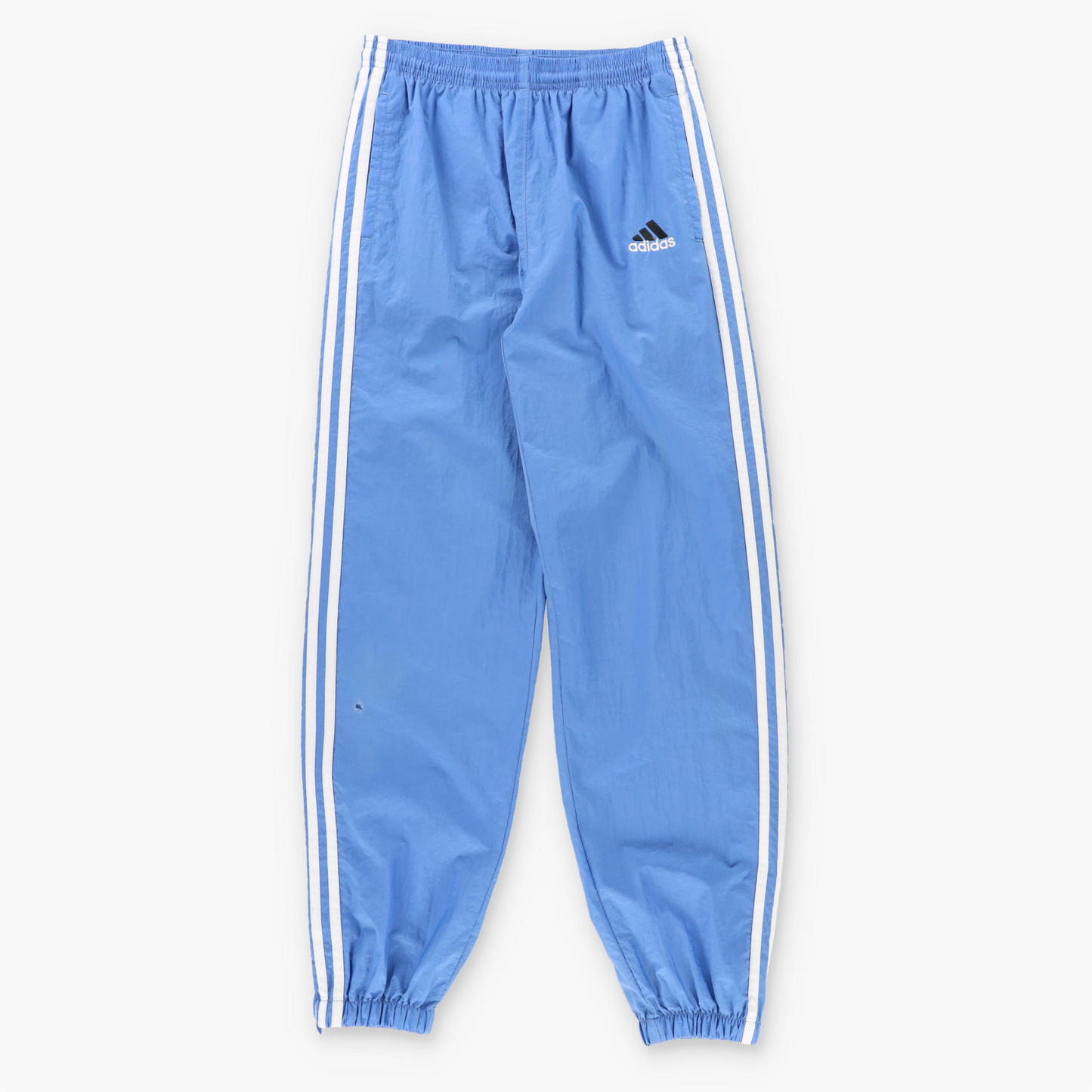 Vintage ADIDAS Blue & White Embroidered Logo 3-Stripe Ankle Zip Track Pants (XXS-XS) ***COCO Vintage Sole Melbourne