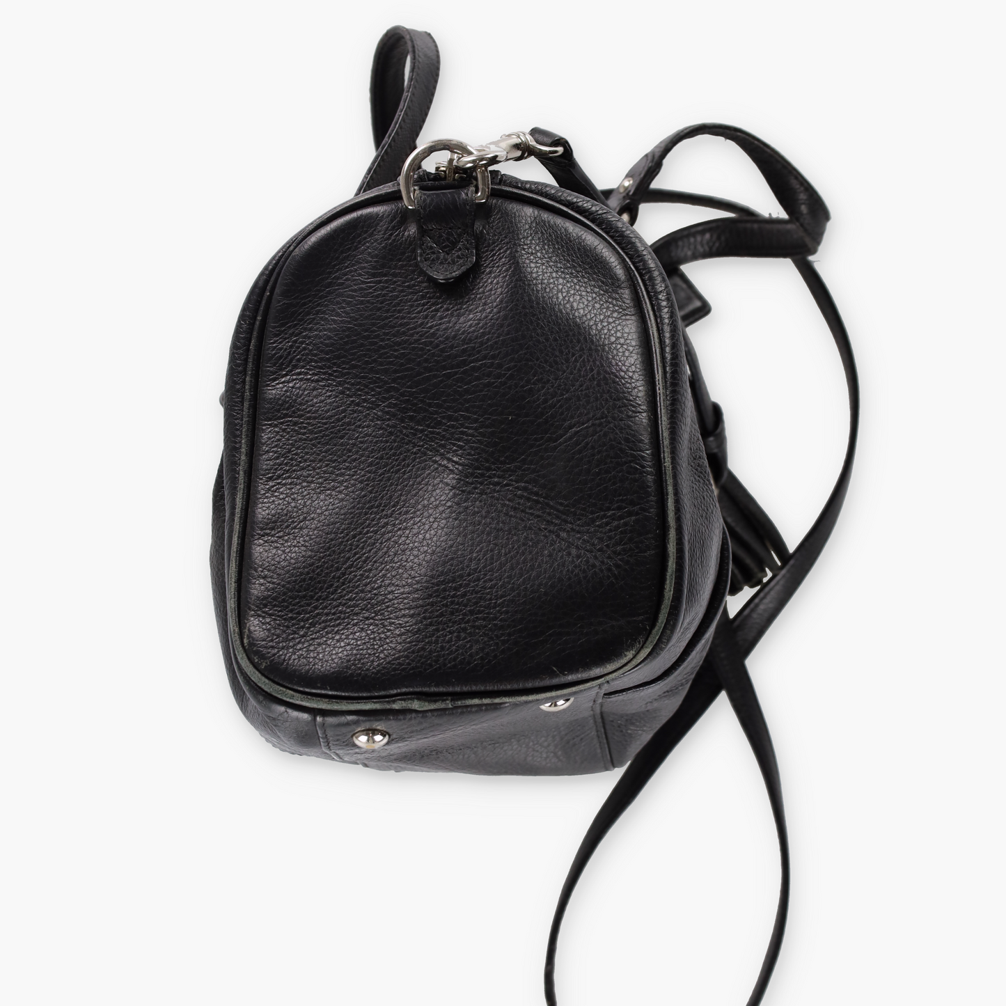 COACH 'Avery' Black Pebbled Leather Tassel Crossbody Satchel Handbag