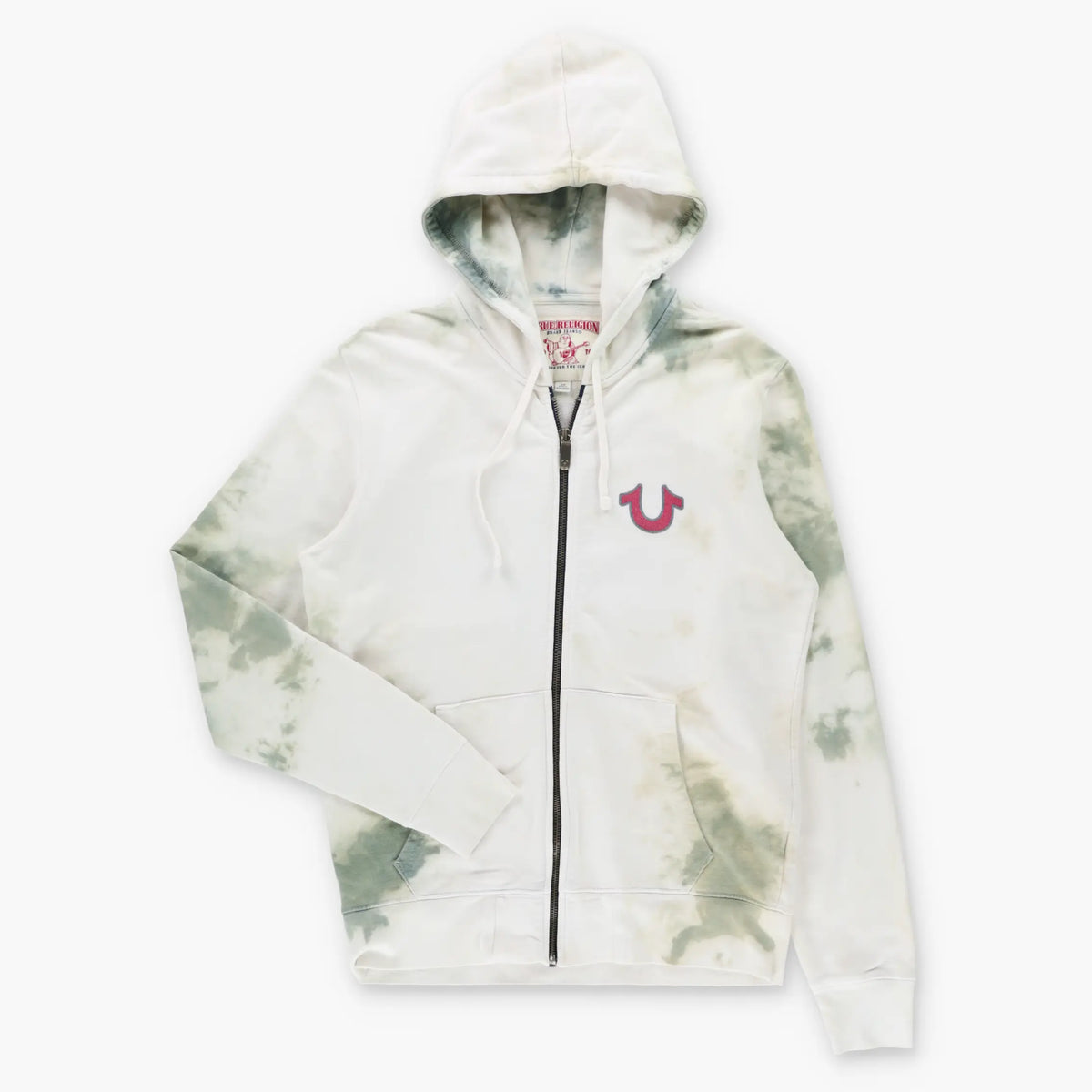 TRUE RELIGION Vintage Y2K Buddha Logo Tie-Dye Hoodie Sweatshirt (S)