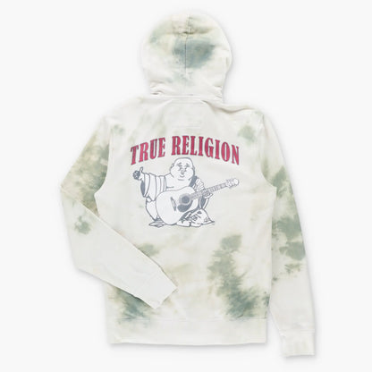 TRUE RELIGION Vintage Y2K Buddha Logo Tie-Dye Hoodie Sweatshirt (S)
