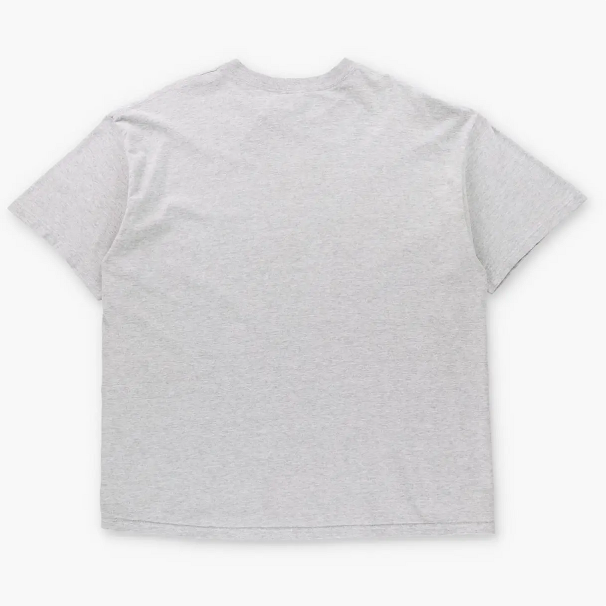 Vintage NIKE Heather Grey & Black Embroidered Swoosh Logo USA Made Classic T-Shirt (XL)