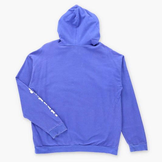 Vintage STUSSY Yin & Yang Symbol USA Made Blue Hoodie Sweatshirt (S)