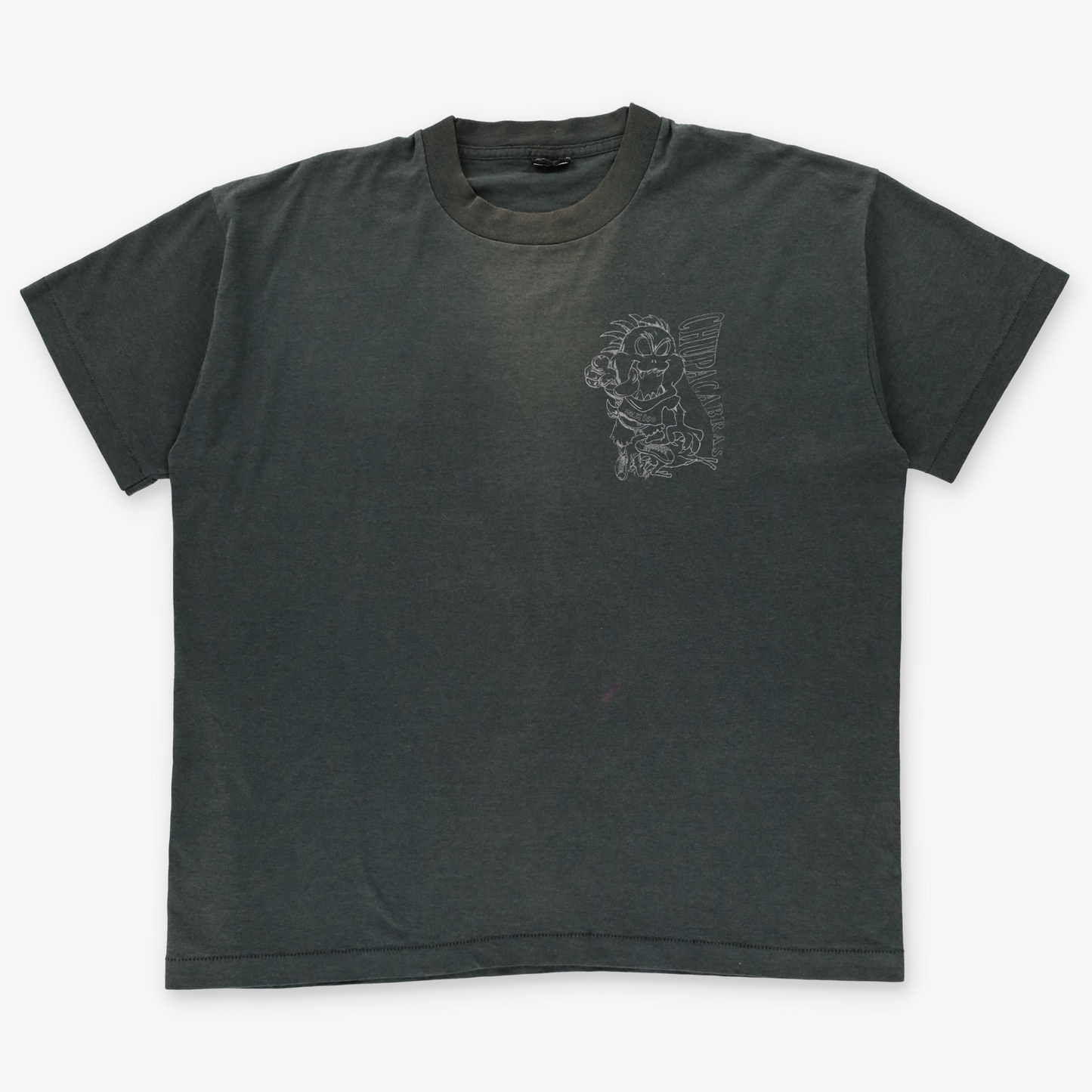 Chupacabras "Mi Tierra Es Mexico" Dark Grey Single Stitch T-Shirt USA Made (L-XL)