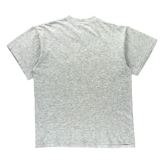 NIKE "Just Do It" Colourful Retro Slogan Graphic Single Stitch Light Grey T-Shirt USA Made (M-L)